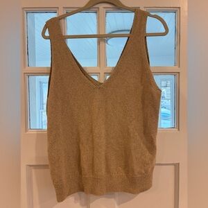 Elegant Tan Knit Women's Top